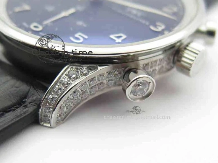 MIROTIME 0415 Portuguese IW3714 Diam ZF V2 1:1 Best Edition Black Dial On Black Leather Strap A79350 (Slim Movement) Lightweight 7245